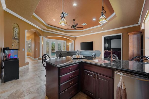 Interior, Kitchen, Living room, Pendant Lights, Recessed Lighting