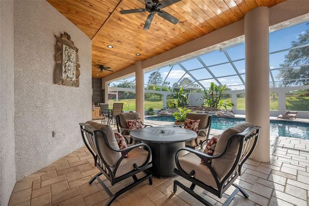 Glass Ceilings, Interior, Pool, Recessed Lighting, Sun Room, Wooden Ceilings