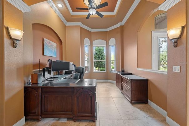 Home Office, Interior, Recessed Lighting