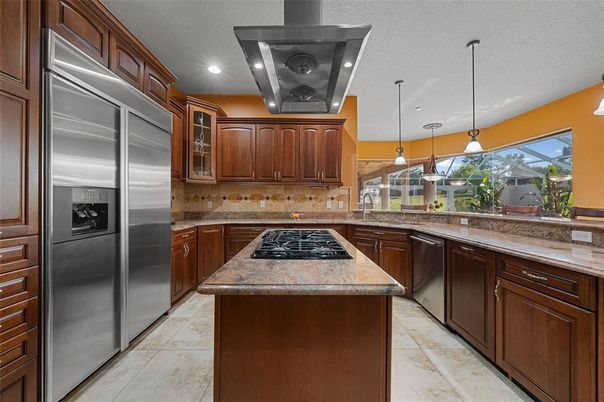 Interior, Kitchen, Pendant Lights, Recessed Lighting, Stainless Steel Appliances