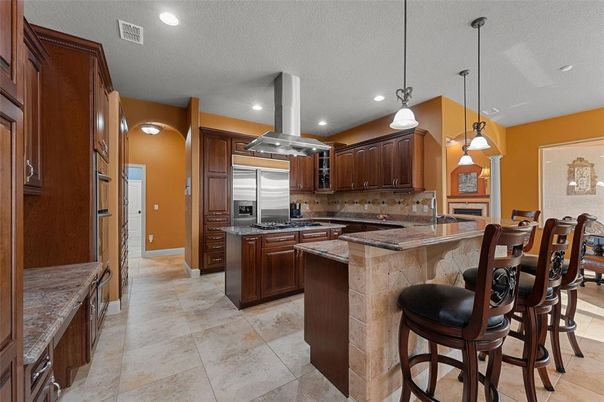 Interior, Kitchen, Pendant Lights, Recessed Lighting, Stainless Steel Appliances