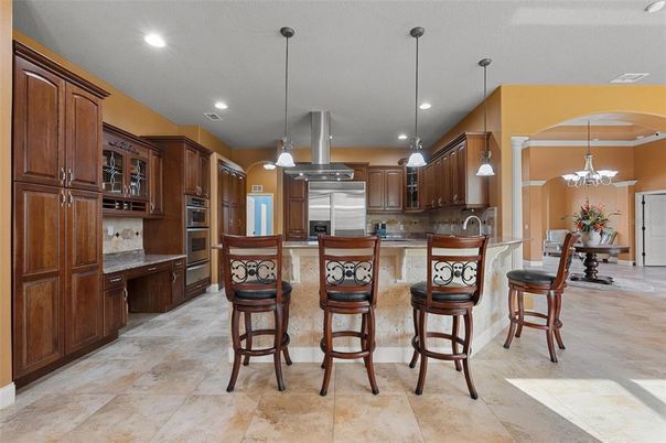 Interior, Kitchen, Pendant Lights, Recessed Lighting, Stainless Steel Appliances