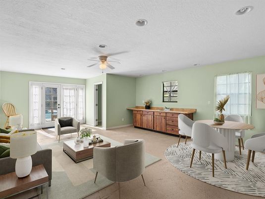 Dining room, Interior, Living room, Recessed Lighting
