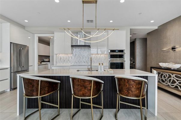 Interior, Kitchen, Pendant Lights, Recessed Lighting, Stainless Steel Appliances