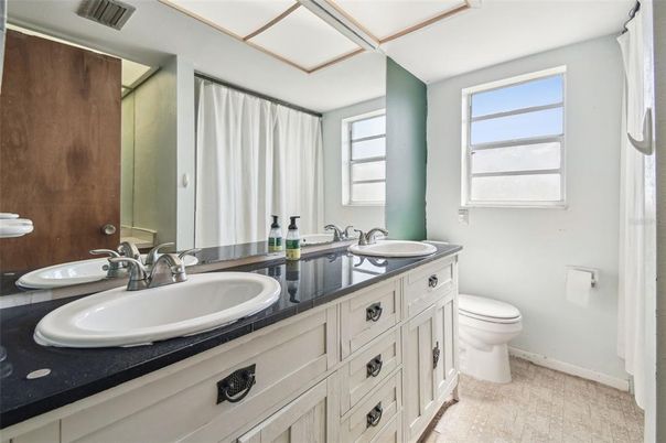 Bathroom, Dual Sink Vanities, Interior, Tile Countertops