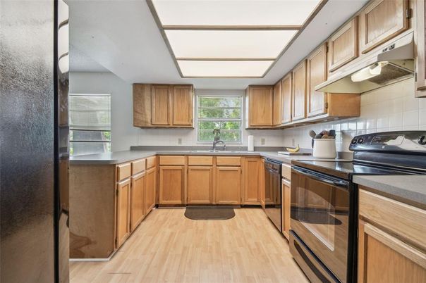 Interior, Kitchen, Wood Texture Flooring