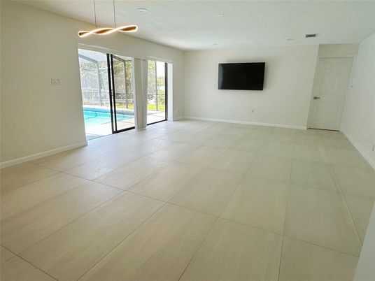 Empty room, Interior, Pendant Lights