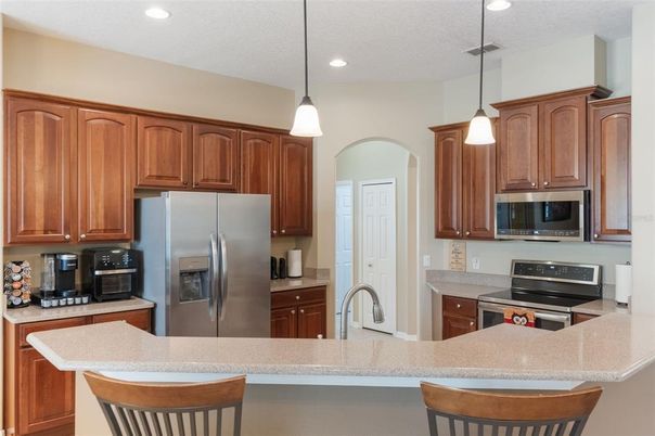 Interior, Kitchen, Pendant Lights, Recessed Lighting, Stainless Steel Appliances