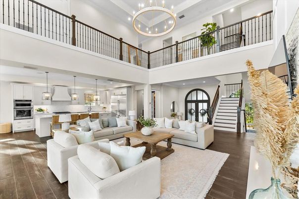 Interior, Kitchen, Living room, Pendant Lights, Recessed Lighting, Wood Texture Flooring