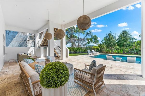 Exterior, Pendant Lights, Pool