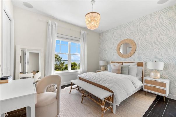 Bedroom, Chandelier, Interior