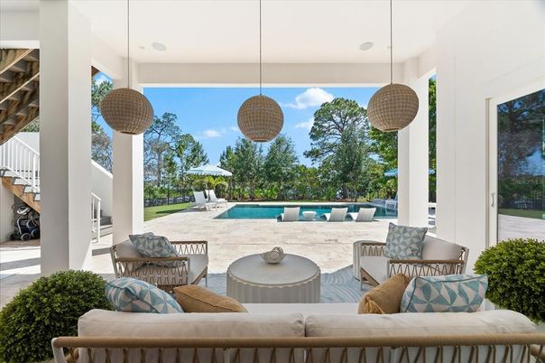 Exterior, Pendant Lights, Pool