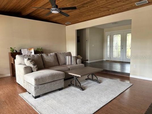 Interior, Living room, Wooden Ceilings, Wood Texture Flooring