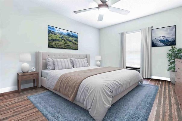 Bedroom, Interior, Wood Texture Flooring
