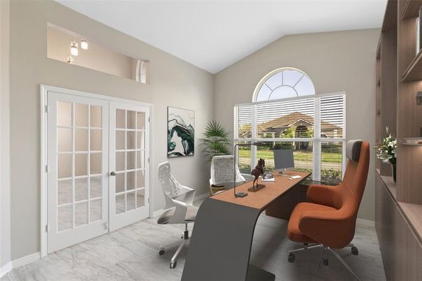 Home Office, Interior, Marble