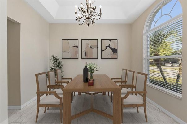 Chandelier, Dining room, Interior