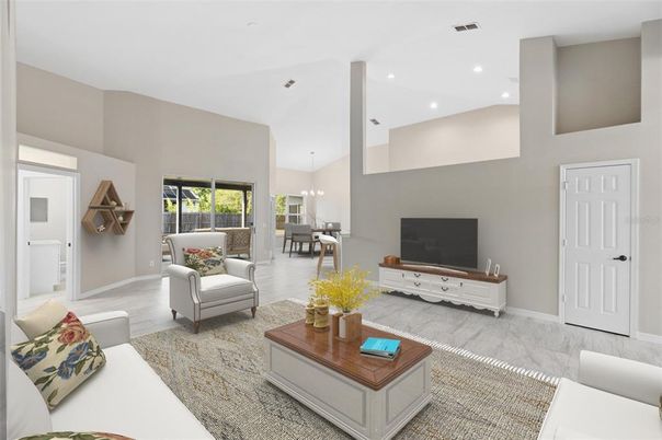 Dining room, Interior, Living room, Pendant Lights, Recessed Lighting