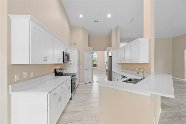 Interior, Kitchen, Marble, Recessed Lighting