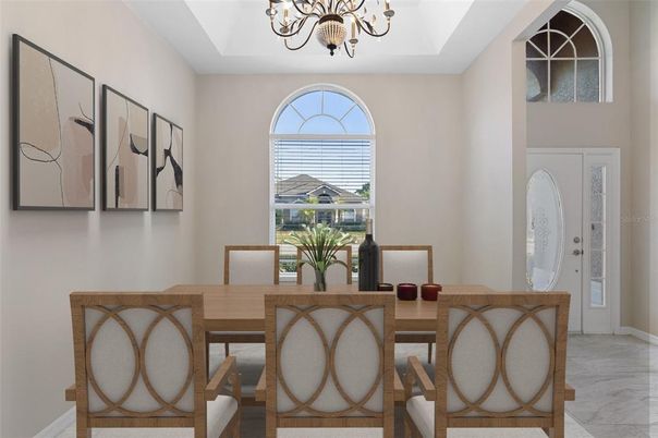 Chandelier, Dining room, Interior