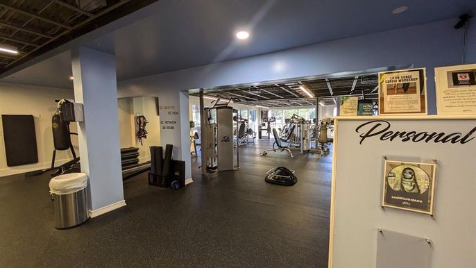 Fitness Equipment, Gym, Interior, Recessed Lighting
