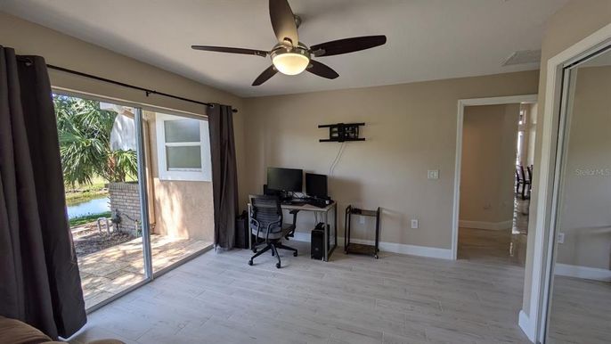 Home Office, Interior, Water, Wood Texture Flooring