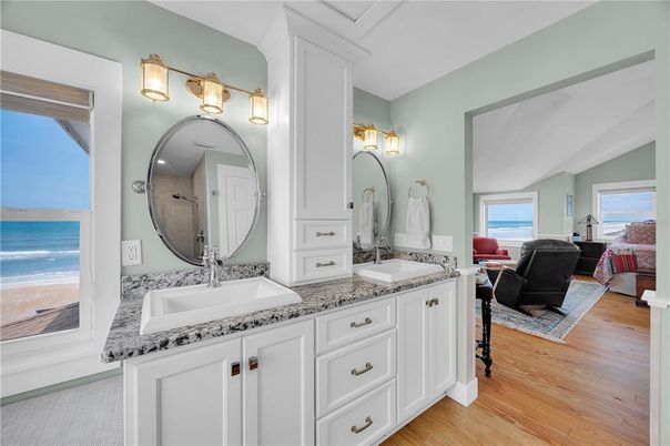 Bathroom, Dual Sink Vanities, Interior, Wood Texture Flooring
