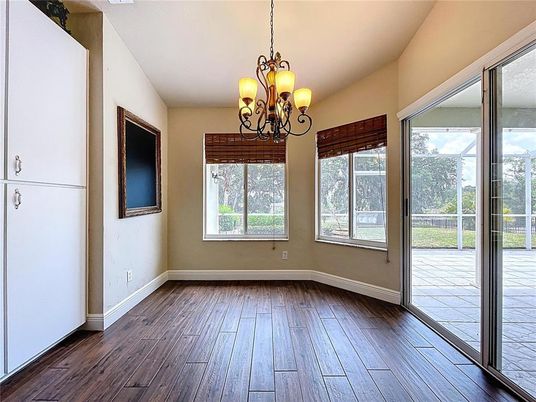 Chandelier, Empty room, Interior, Wood Texture Flooring