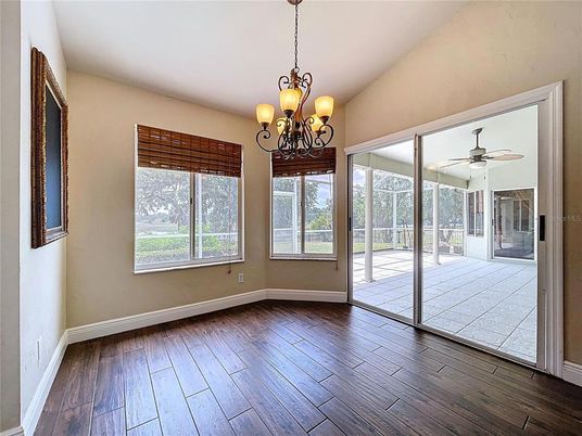 Chandelier, Empty room, Interior, Wood Texture Flooring