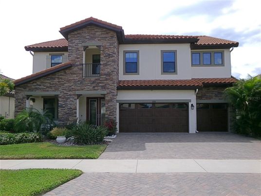 Attached, Exterior, Facade, Brick Facade, Mediterranean