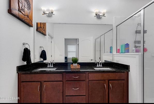 Bathroom, Dual Sink Vanities, Glass Shower, Interior