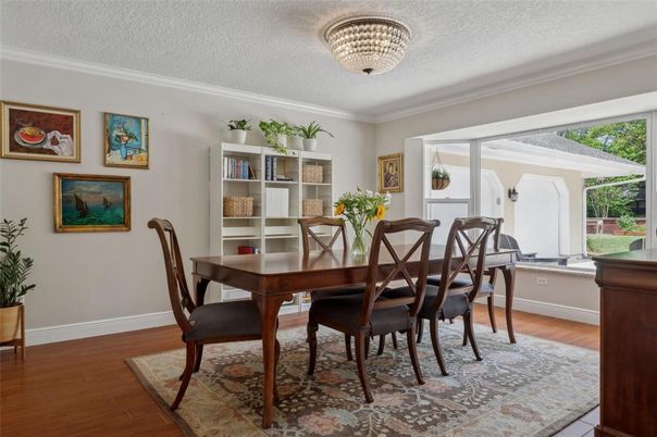 Dining room, Interior, Wood Texture Flooring