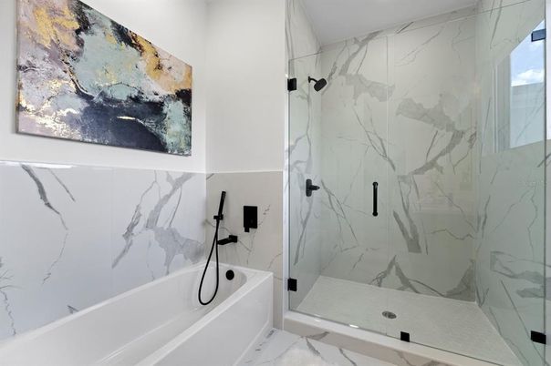 Bathroom, Glass Shower, Interior, Marble, Marble Walls