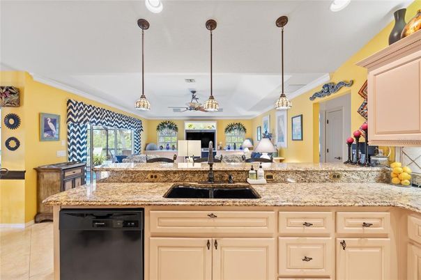 Interior, Kitchen, Living room, Pendant Lights, Recessed Lighting