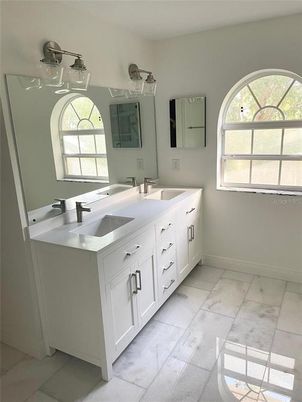 Bathroom, Dual Sink Vanities, Interior, Marble