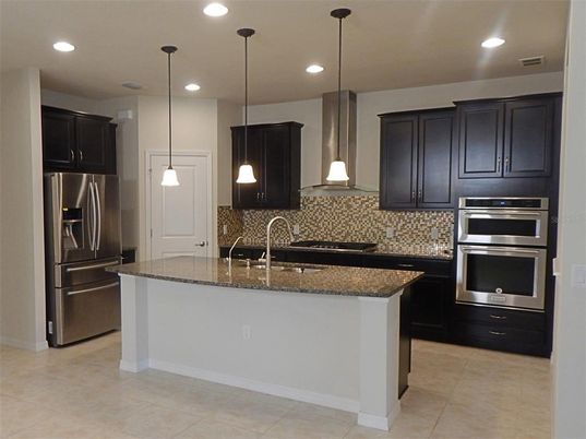 Interior, Kitchen, Pendant Lights, Recessed Lighting, Stainless Steel Appliances