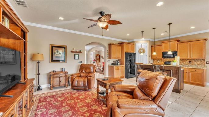 Interior, Kitchen, Living room, Pendant Lights, Recessed Lighting