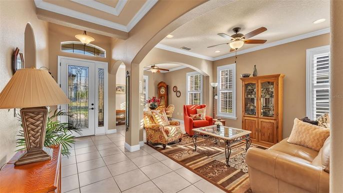 Interior, Living room, Recessed Lighting