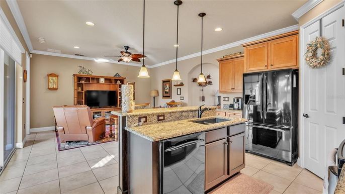 Interior, Kitchen, Living room, Pendant Lights, Recessed Lighting