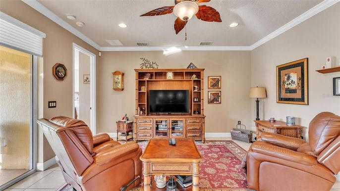 Interior, Living room, Recessed Lighting