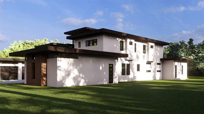Backyard, Exterior, Facade, Modern