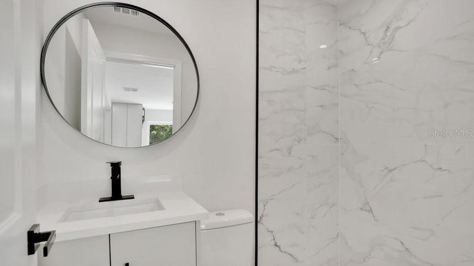 Bathroom, Interior, Marble Walls