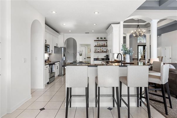 Interior, Kitchen, Pendant Lights, Recessed Lighting, Stainless Steel Appliances