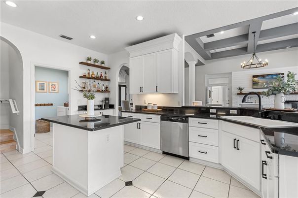 Interior, Kitchen, Pendant Lights, Recessed Lighting, Stainless Steel Appliances