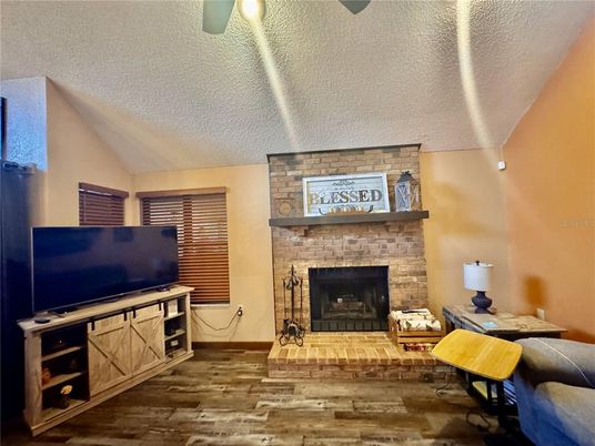 Fireplace, Interior, Wood Texture Flooring