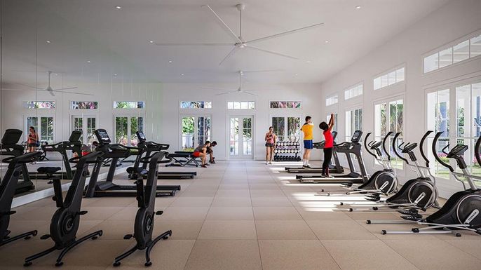 Fitness Equipment, Gym, Interior, Recessed Lighting
