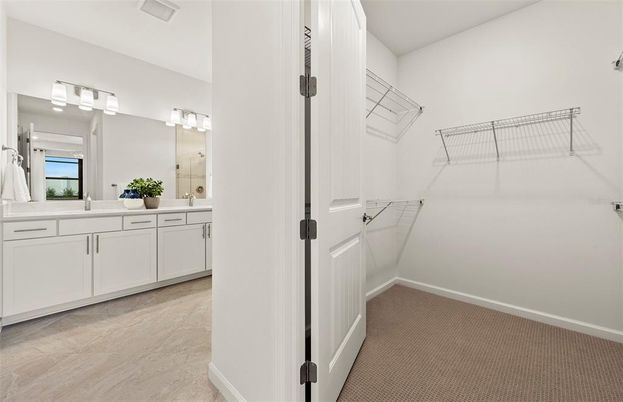 Bathroom, Dual Sink Vanities, Interior, Walk-in Closets