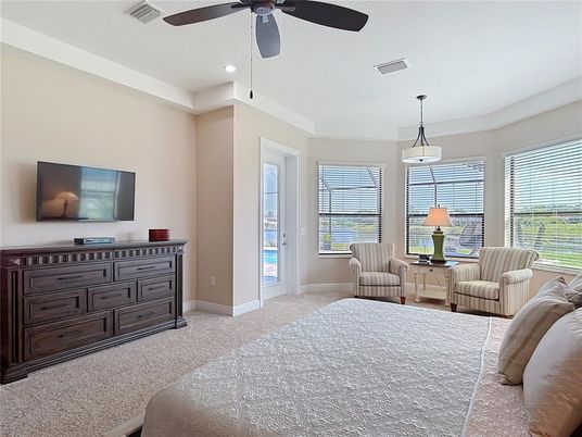 Bedroom, Interior, Pendant Lights, Recessed Lighting