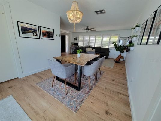 Chandelier, Dining room, Interior, Living room, Wood Texture Flooring