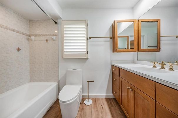 Bathroom, Interior, Wood Texture Flooring