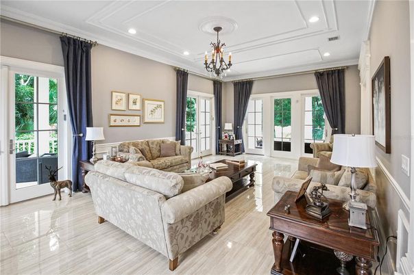 Chandelier, Interior, Living room, Recessed Lighting
